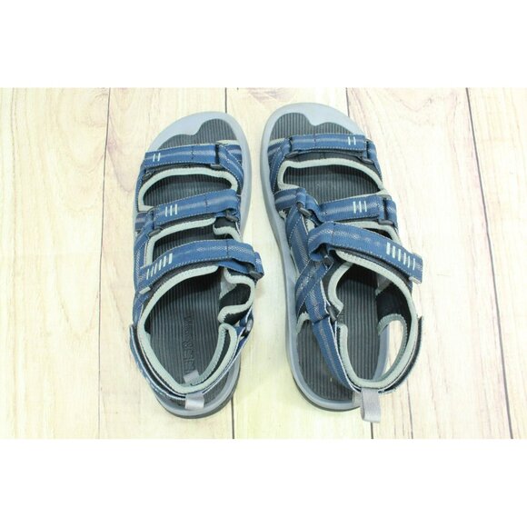 LL Bean Monhegan Blue Nylon Hook & Loop Fisherman Sports Water Sandals Size 11 M